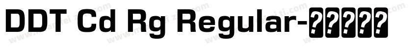 DDT Cd Rg Regular字体转换